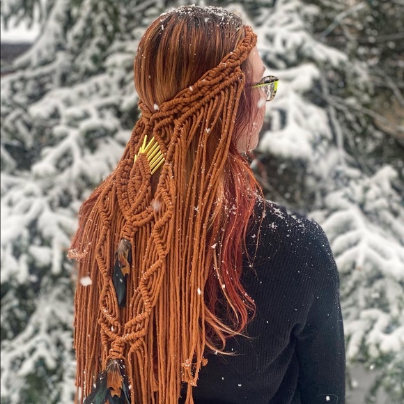 Handmade Macrame Crochet Headband - Picture 10 of 14